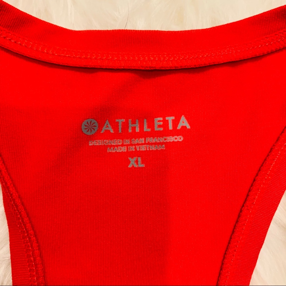 Athleta Red Long Racerback Tank XL - Picture 3 of 4